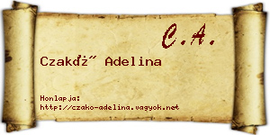 Czakó Adelina névjegykártya